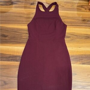 Elegant Burgundy Sleeveless Dress